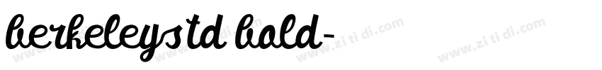 berkeleystd bold字体转换